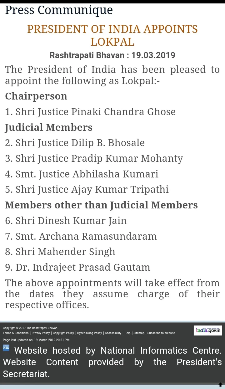 lokpal member